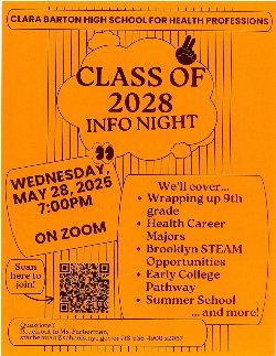 QR code to Class of 2028 May 28th Zoom link