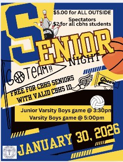 January 30, 2026 Senior Night Invitation