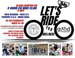 Let's Ride for Wellness written in the shape of a bicycle